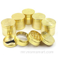 50mm four-layer super gold cheap grinder smoking accessories